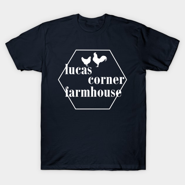 Lucas Corner Farmhouse - White Text T-Shirt by Corner Farmhouse Shop